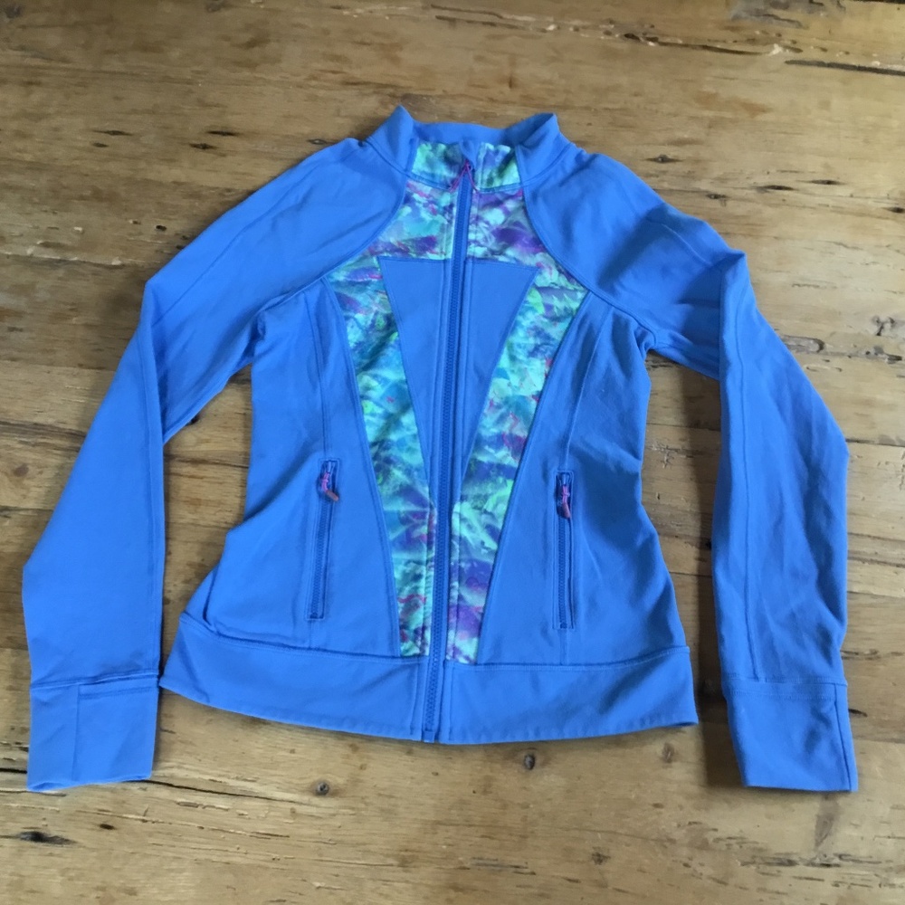 Lululemon 2 womens Scuba top  Ivivva 14 girls blue athletic workout